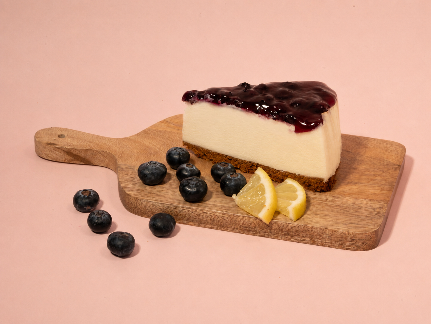 Slice of Blueberry New York Cheesecake